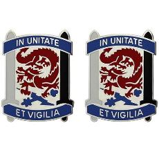 501st Military Intelligence Brigade Unit Crest (In Unitate Et Vigilia)
